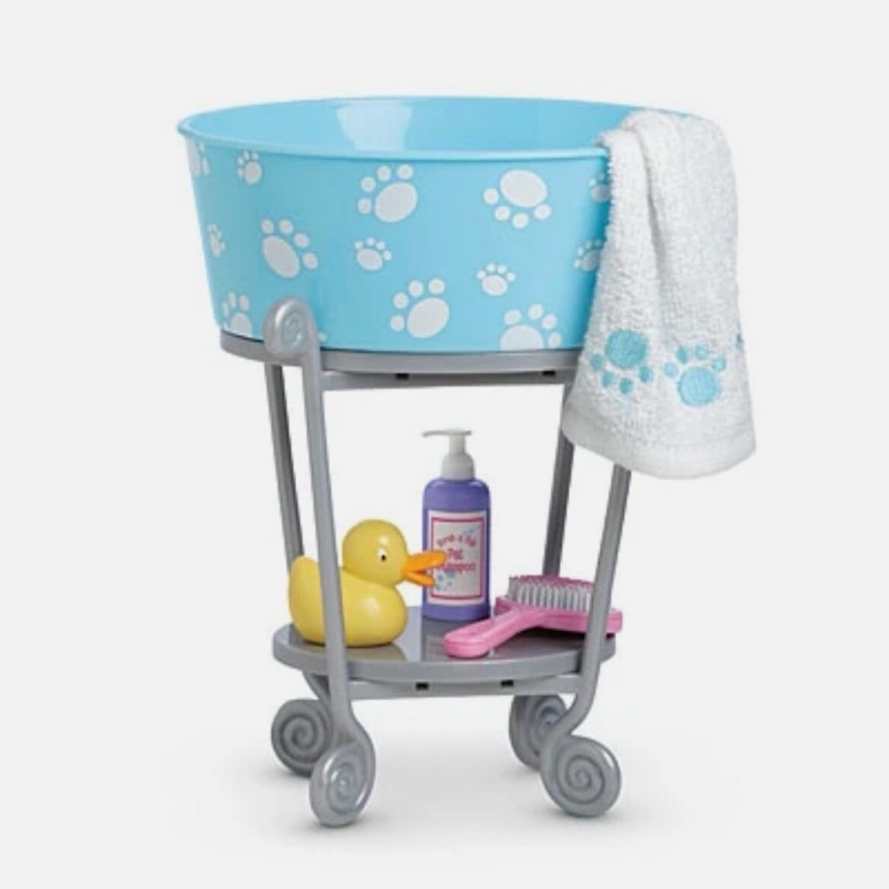 American Girl doll retired dog pet bath wash